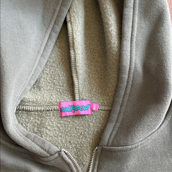 Edikted Forest Green Zip-Up Hoodie - Picture 2 of 4
